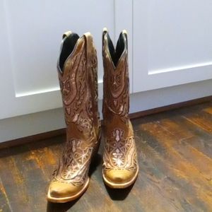 Rose Gold cowgirl boots